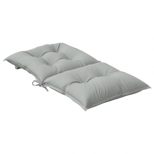 Stolehynder med lav ryg - 2 stk., 100 × 50 × 7 cm, stof, lysegrå
