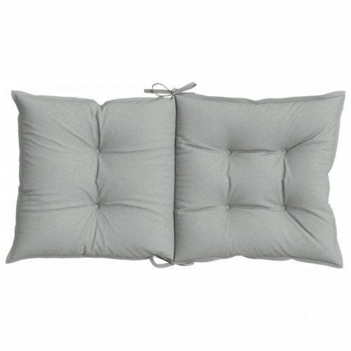 Stolehynder med lav ryg - 2 stk., 100 × 50 × 7 cm, stof, lysegrå
