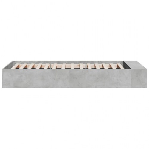 Sengeramme 90 x 190 cm med opbevaring - betongrå