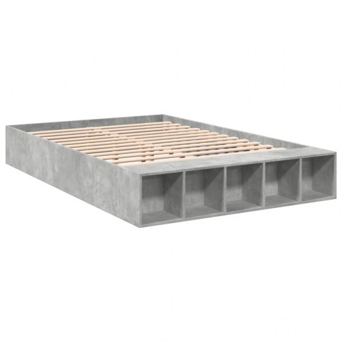 Sengestel 160 x 200 cm med opbevaring - betongrå