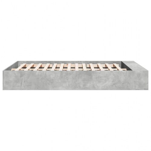 Sengestel 160 x 200 cm med opbevaring - betongrå