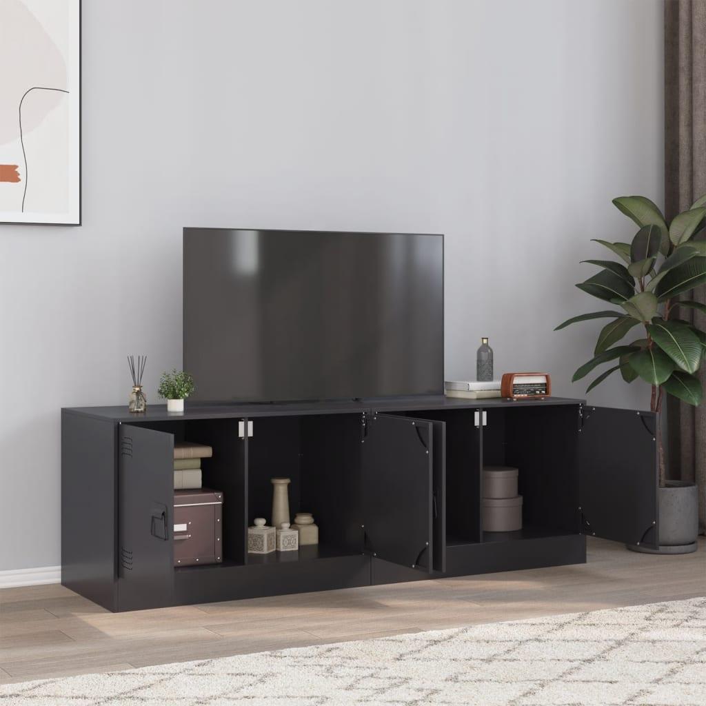 Tv Borde 2 Stk. 67x39x44 Cm Stål Sort