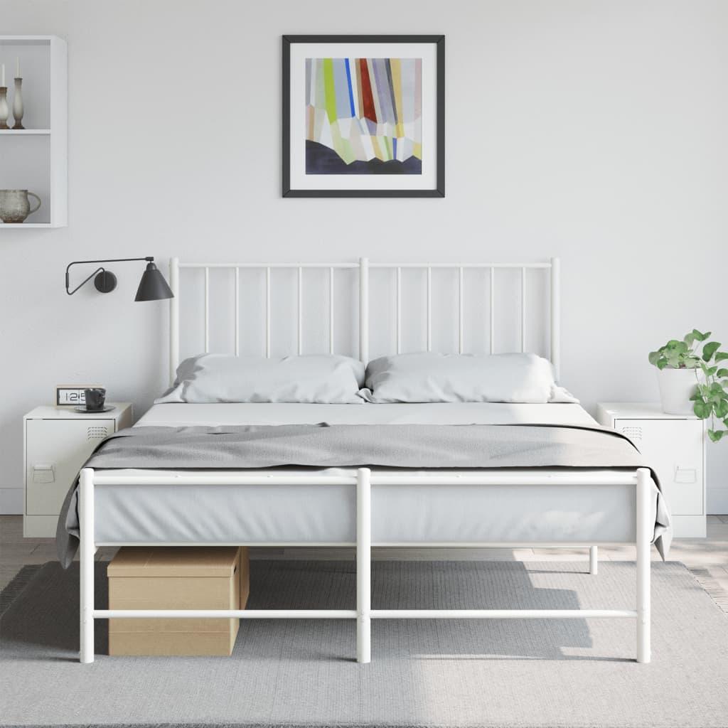 Sengeborde 2 Stk. 34 5x39x44 Cm Stål Hvid
