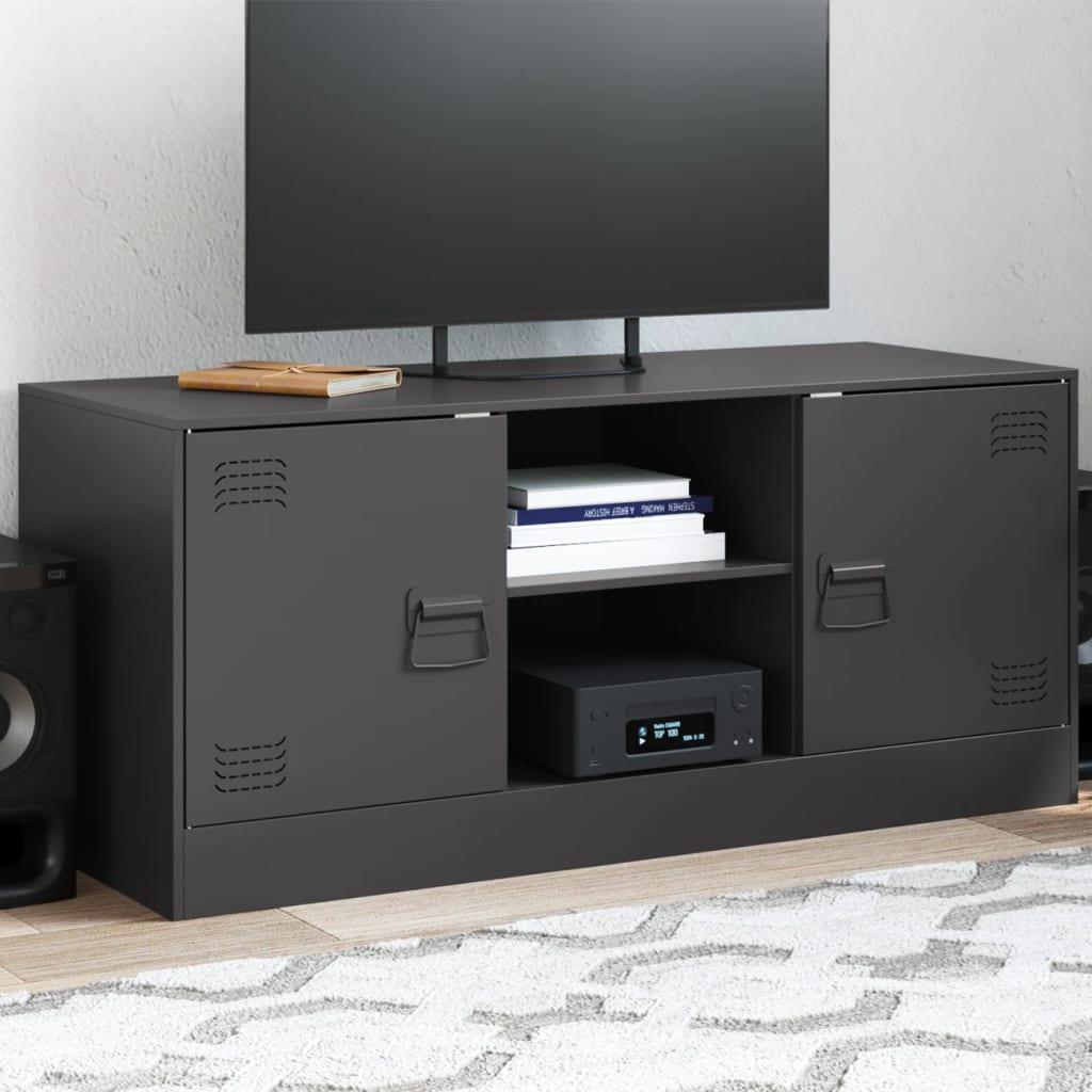 Tv Bord 99x39x44 Cm Stål Sort