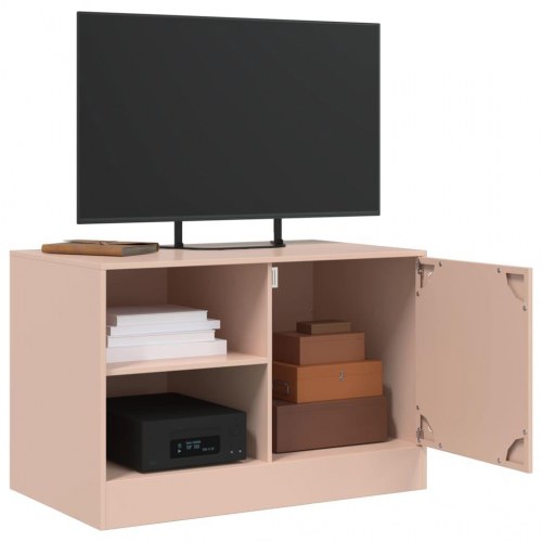 Tv-bord i stål 67 x 39 x 44 cm - lyserød