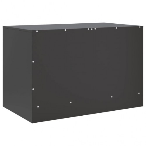 Tv-bord i koldvalset stål 67 x 39 x 44 cm - sort