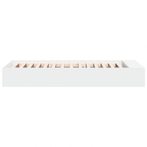 Sengeramme 75 x 190 cm med opbevaringsrum - hvid