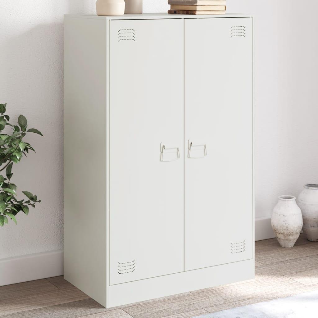 Skab/skænk i stål - 67 × 39 × 107 cm, hvid