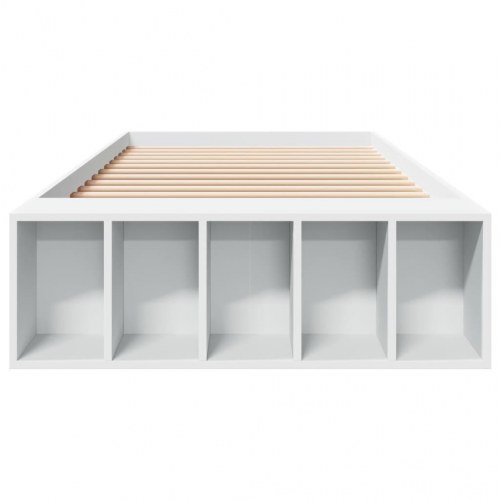 Sengeramme 90x190 cm konstrueret træ hvid