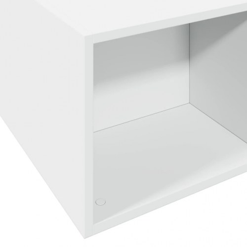 Sengestel med opbevaring 135 x 190 cm - hvid, konstrueret træ