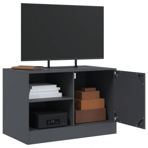 TV-bord i stål 67 x 39 x 44 cm - antracitgrå