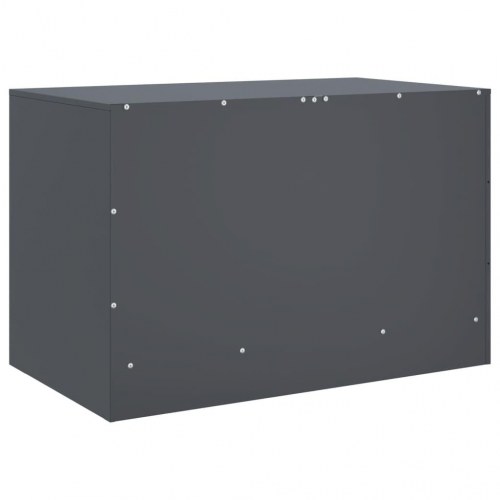 TV-bord i stål 67 x 39 x 44 cm - antracitgrå