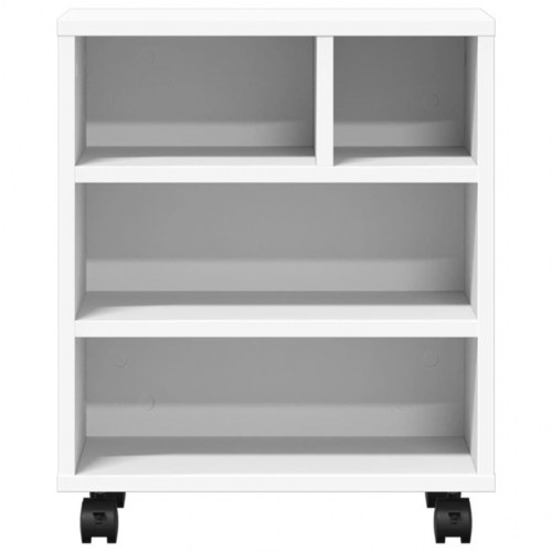 Printerstativ med hjul 41 × 32 × 48 cm - hvid