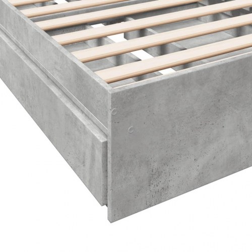 Sengeramme med 4 skuffer 100 x 200 cm - betongrå