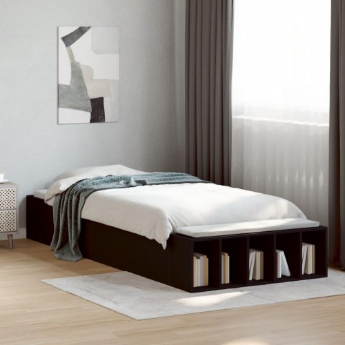 Sengeramme med opbevaring 90 x 190 cm - sort