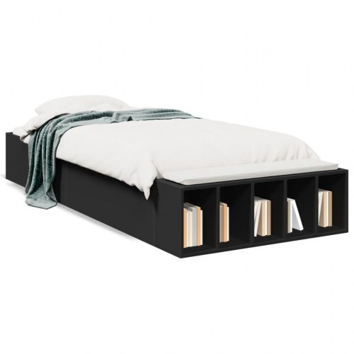 Sengeramme med opbevaring 100x200 cm - sort