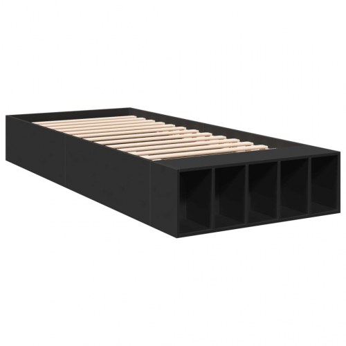 Sengeramme med opbevaringsrum 75 x 190 cm - sort