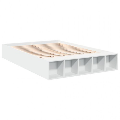 Sengestel med opbevaring 150 x 200 cm - hvid