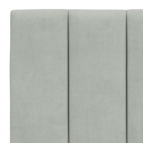 Seng med madras 140x190 cm velour lysegrå