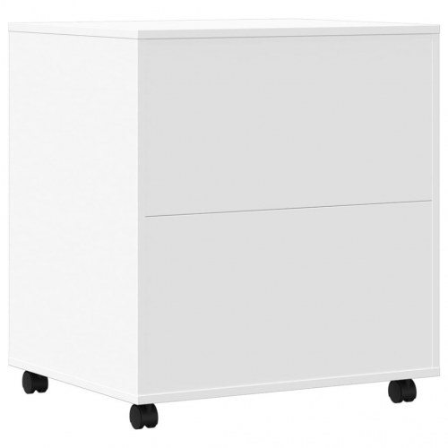 Printerstativ med hjul - 60 × 50 × 67 cm, hvid
