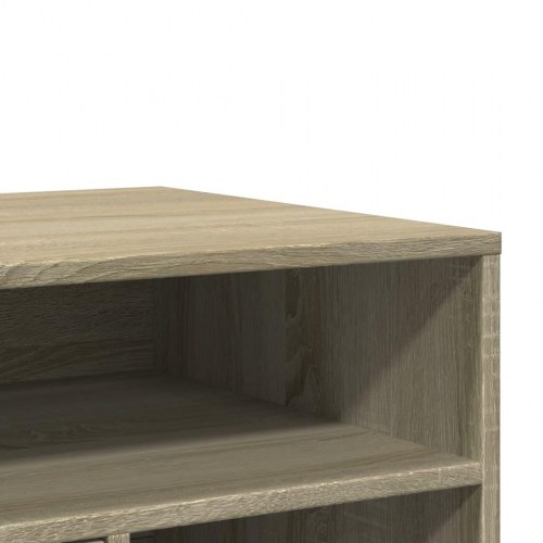 Printerstativ med hjul 60 × 50 × 67 cm - sonoma-eg