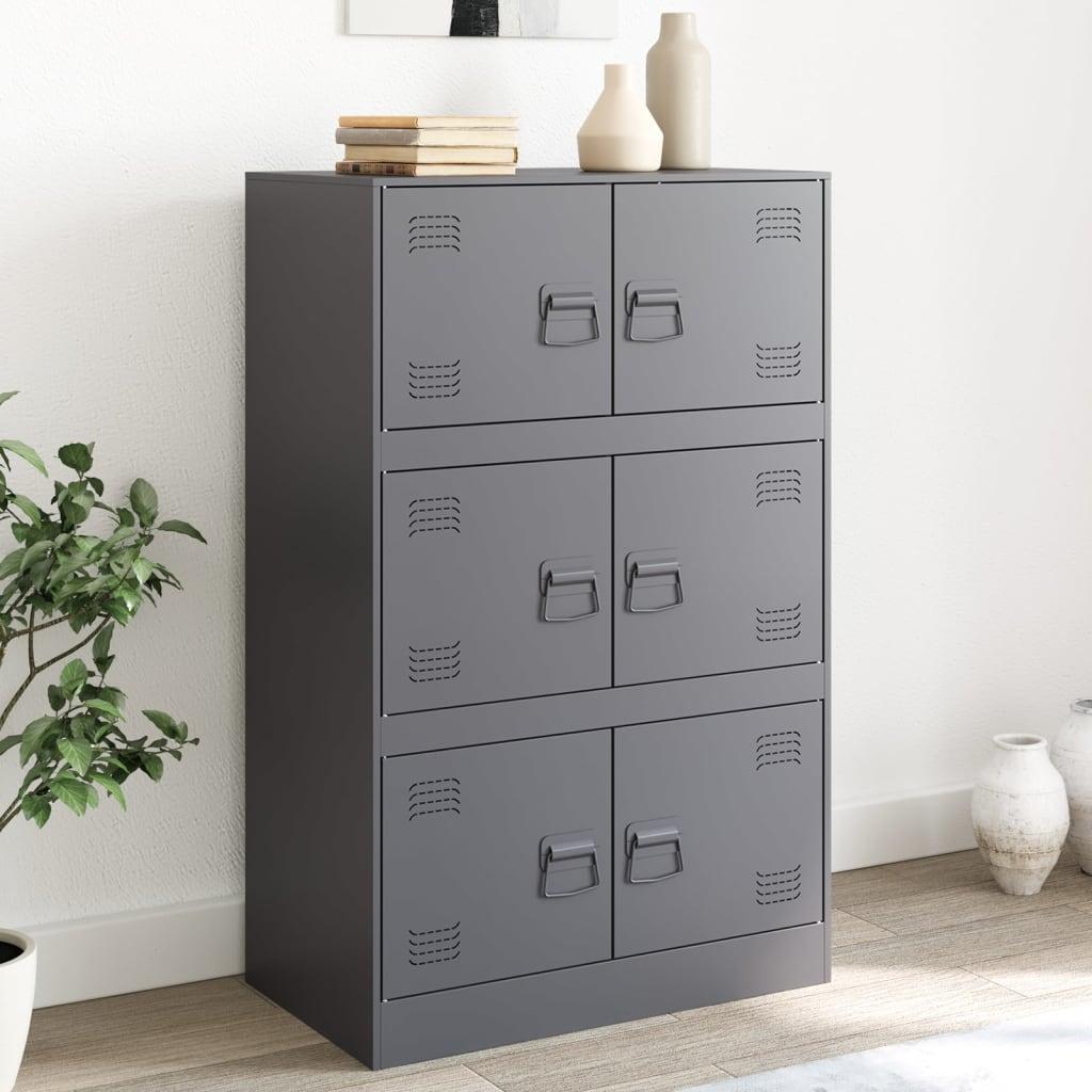 Skab 67x39x107 cm stål antracitgrå
