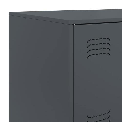 Skab 67x39x107 cm stål antracitgrå