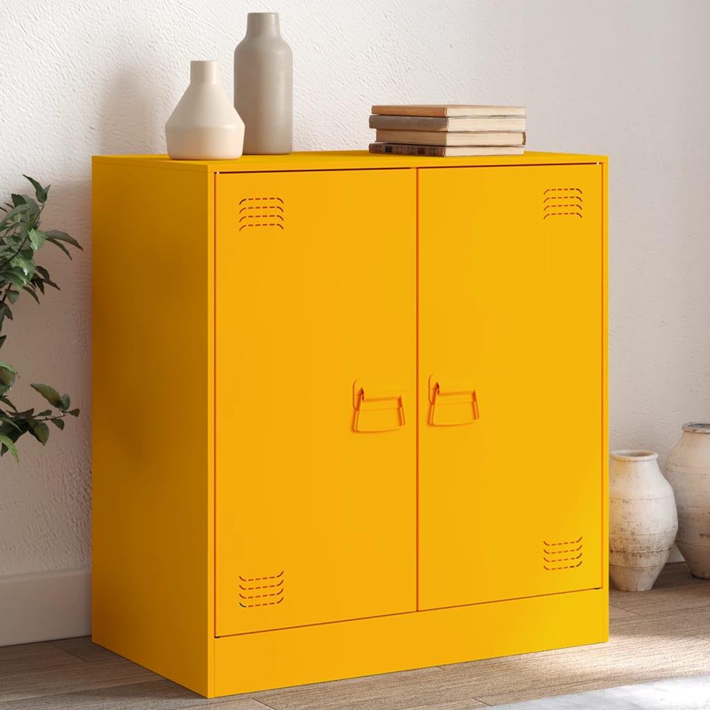 Natbord 67x39x73 Stål Sennepsgul