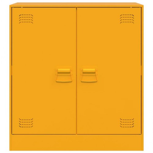 Natbord 67x39x73 cm stål sennepsgul