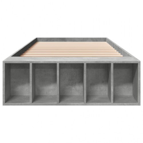 Sengeramme med opbevaringsrum 75 x 190 cm - betongrå
