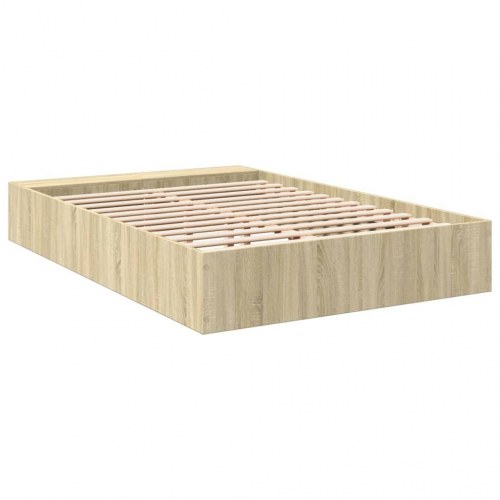 Sengestel 120 x 200 cm med opbevaring - sonoma-eg