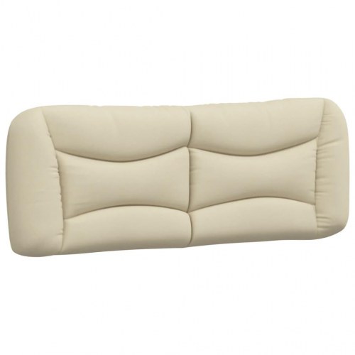 Seng med madras Hvar 140x190 cm - stof, cremefarvet