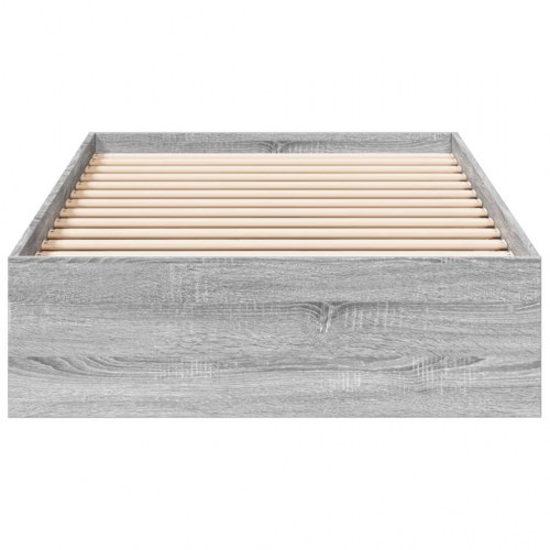 Sengeramme med 4 skuffer 75 x 190 cm - grå sonoma-eg