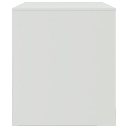 Tv-bord i koldvalset stål 67 x 39 x 44 cm - hvid