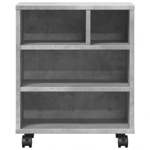 Printerstativ med hjul 41 × 32 × 48 cm - betongrå
