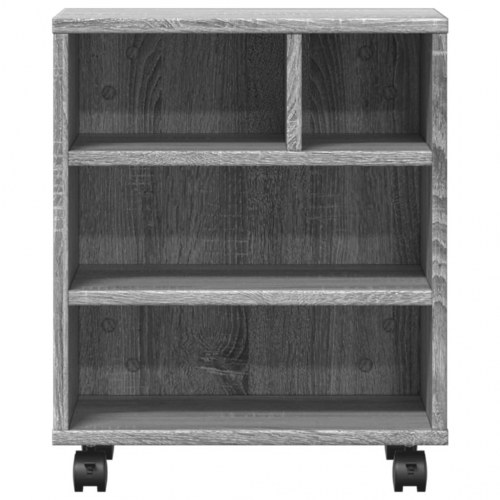 Printerstativ med hjul 41×32×48 cm - grå sonoma-eg