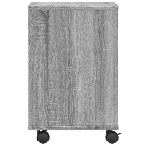 Printerstativ med hjul 41×32×48 cm - grå sonoma-eg