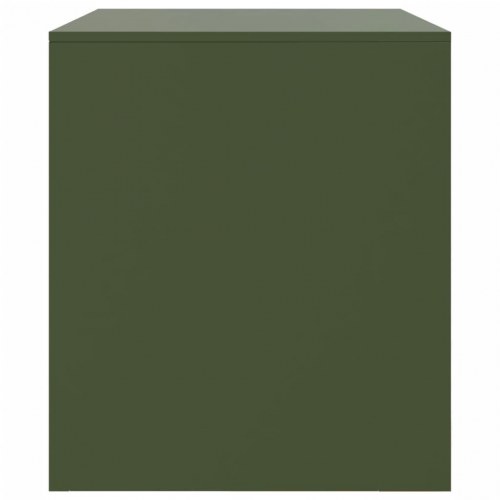 Tv-bord i stål 67 × 39 × 44 cm - olivengrøn