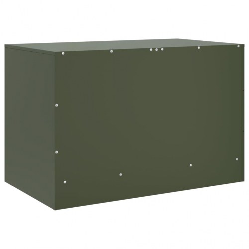 Tv-bord i stål 67 × 39 × 44 cm - olivengrøn