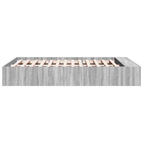 Sengestel 135 x 190 cm med opbevaring - grå sonoma-eg