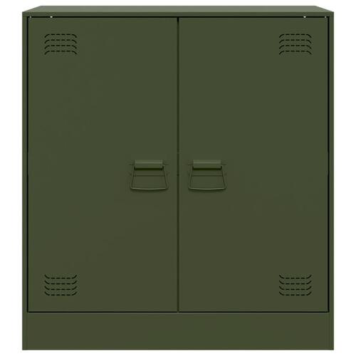 Skænk 67x39x73 cm stål olivengrøn