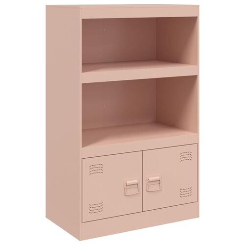 Skab 67x39x107 cm stål lyserød