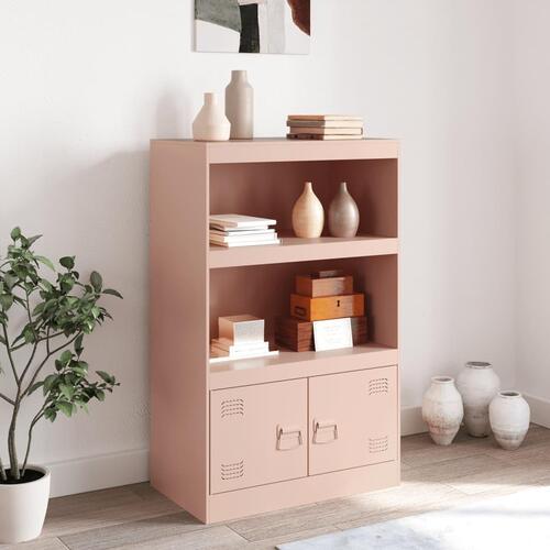 Skab 67x39x107 cm stål lyserød