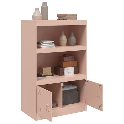 Skab 67x39x107 cm stål lyserød