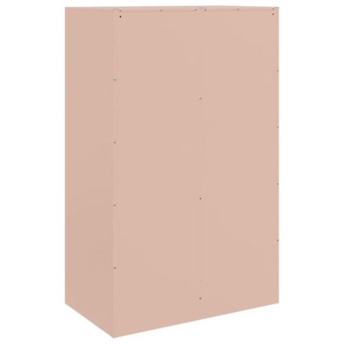 Skab 67x39x107 cm stål lyserød