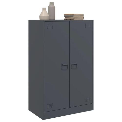 Skab 67x39x107 cm stål antracitgrå