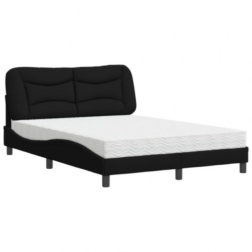 Seng med madras Hvar 140x190 cm - stof, sort