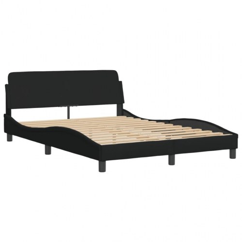 Seng med madras Hvar 140x190 cm - stof, sort