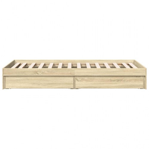 Sengeramme med 4 skuffer 75 x 190 cm - sonoma-eg