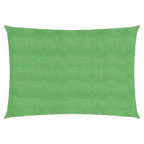 Solsejl rektangulært 2 × 3,5 m - HDPE 160 g/m², lysegrøn